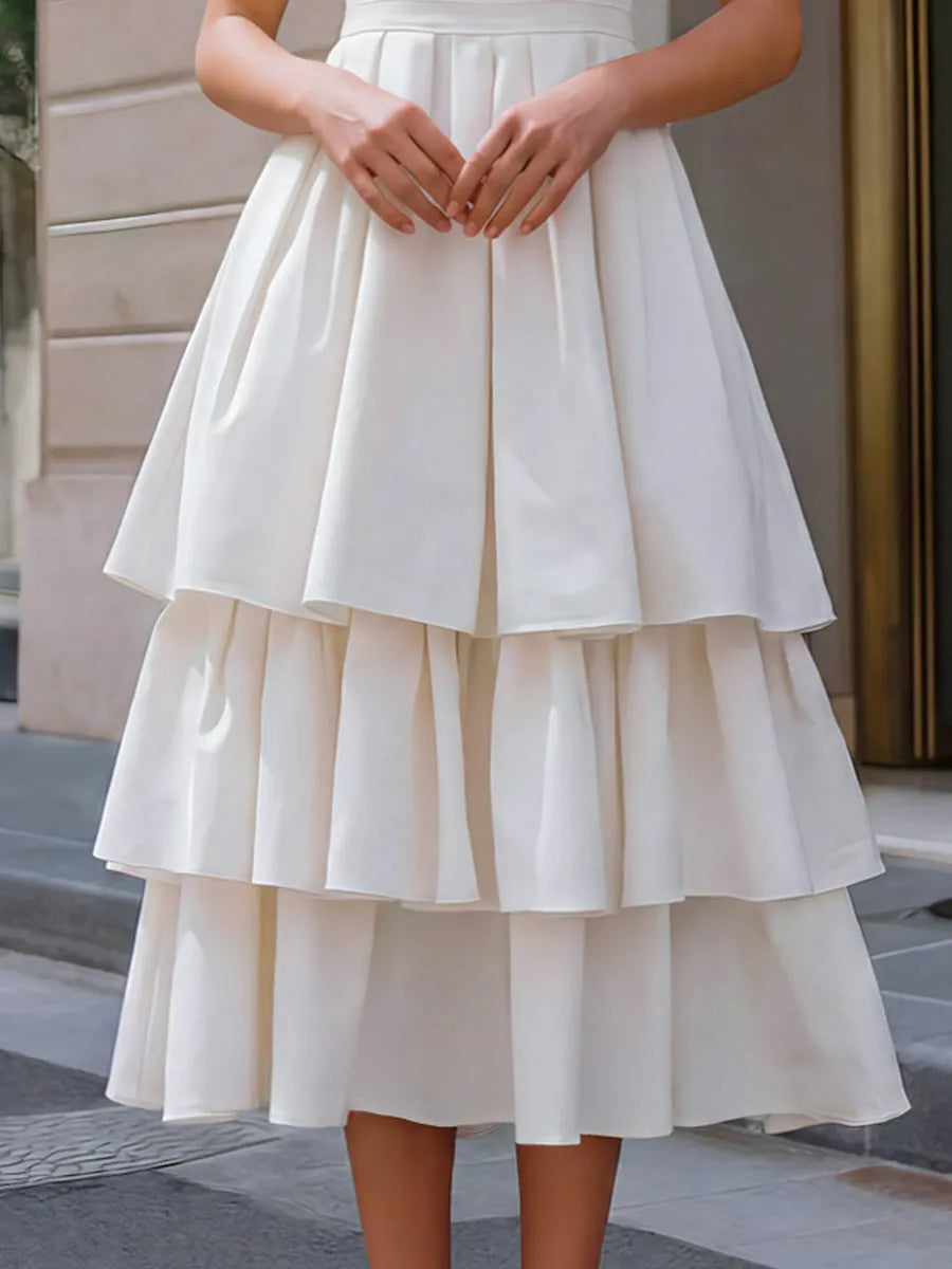 Sleeveless Tiered Ruffle Midi Dress