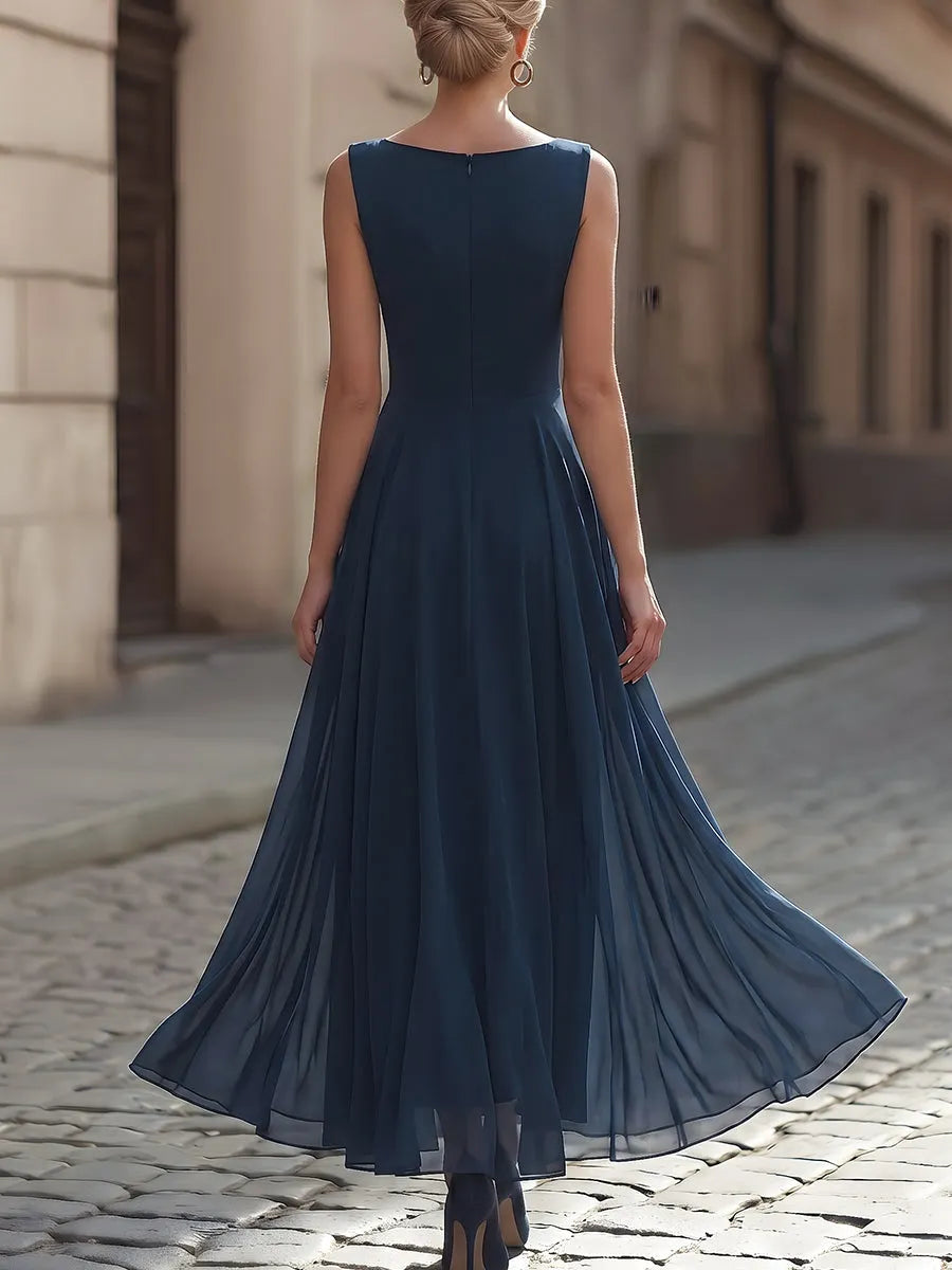 Elegant A-line Sleeveless Maxi Dress