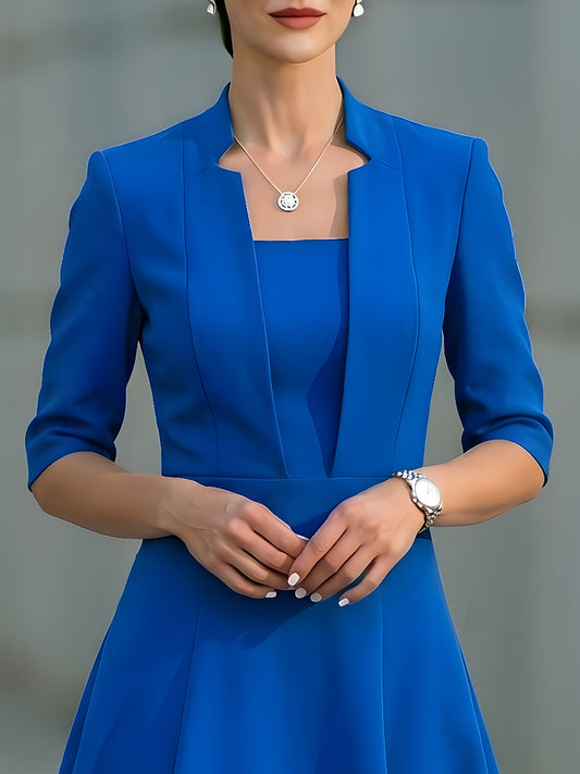 Costume coupe slim Robe midi trapèze