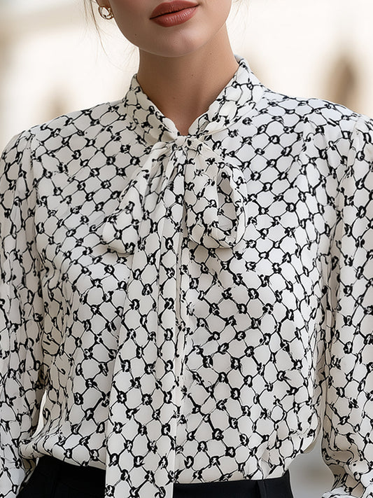 Chemisier Nœud Papillon Géométrique
