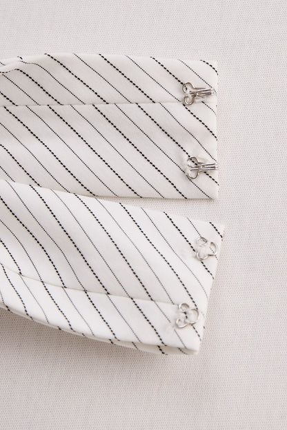 Striped Halter-Neck Knot Front Blouse