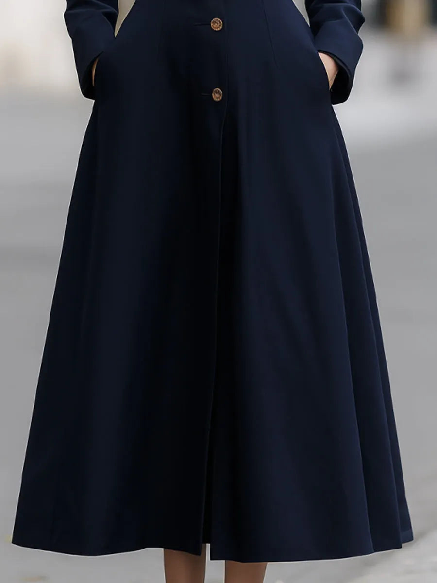 Utility-Inspired Belted Mock-Neck Maxi Dress
