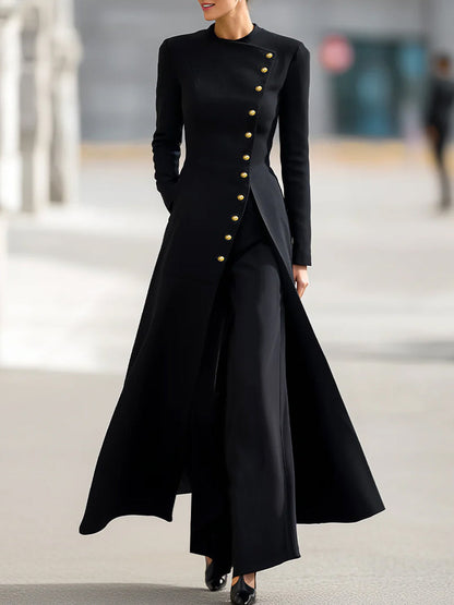 Elegant Long Blazer And Trousers Set