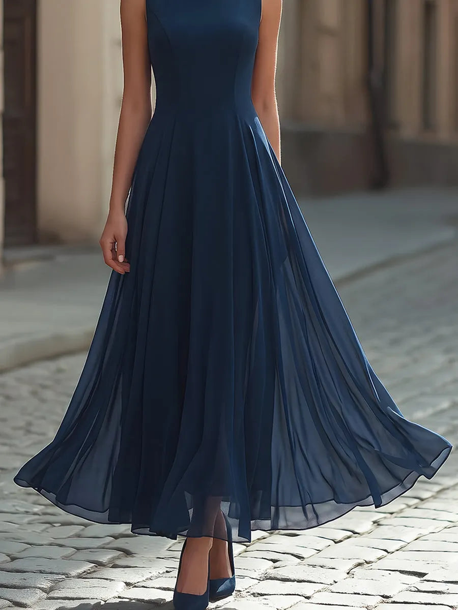 Elegant A-line Sleeveless Maxi Dress