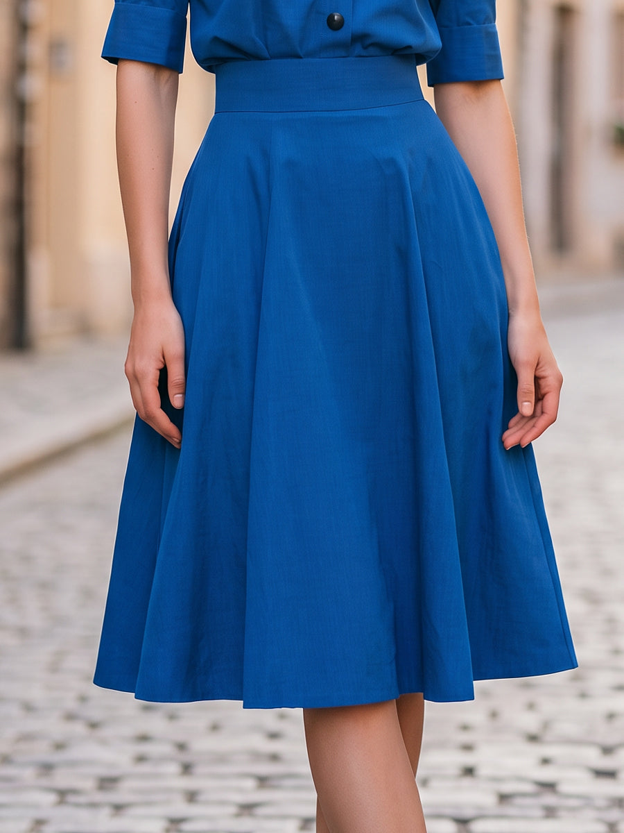 Button-Front Shirt Midi Dress