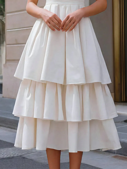 Sleeveless Tiered Ruffle Midi Dress