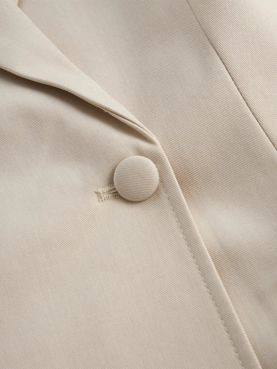 Tailored Blazer-Inspired Mini Dress With Belted Waist