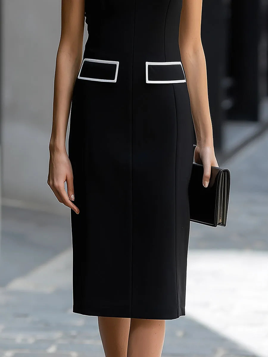 Sleeveless Tailored Midi Dress