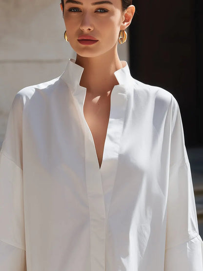 Oversized Silhouette Relaxed Shirt Mini Dress