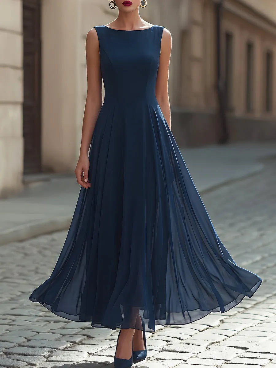 Elegant A-line Sleeveless Maxi Dress