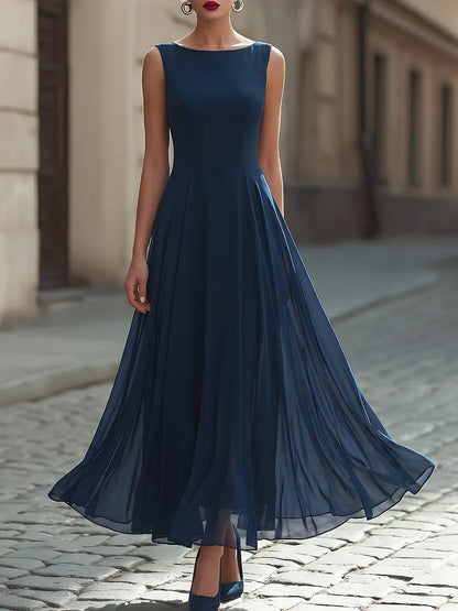 Elegant A-line Sleeveless Maxi Dress