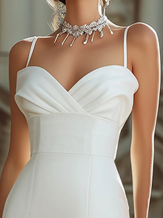 Elegant Sweetheart Neck Bodycon Midi Dress