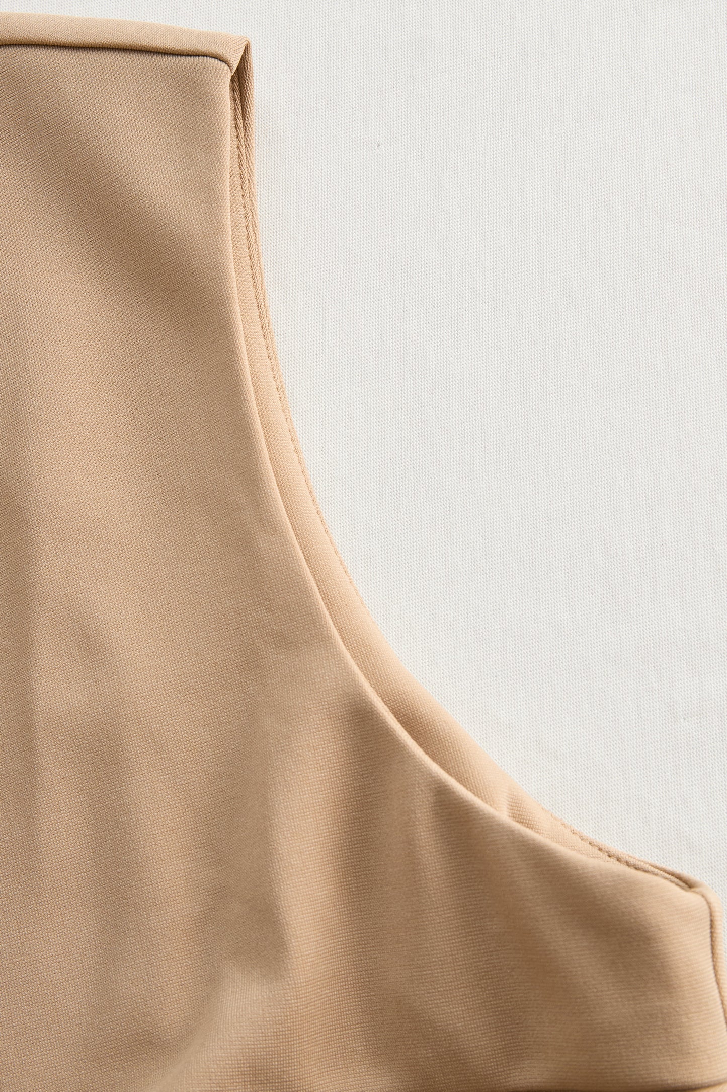 Sophisticated Beige Belted Dress