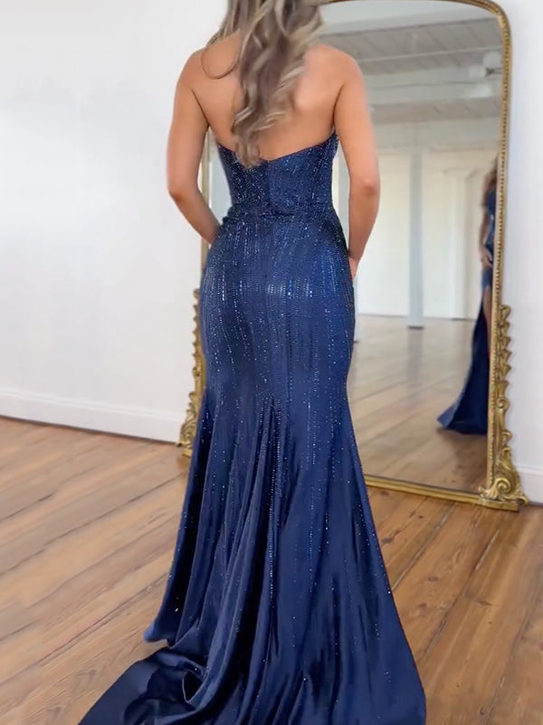 sequnned striped Sleeveless Tube Maxi Dresses Fairytale Dress