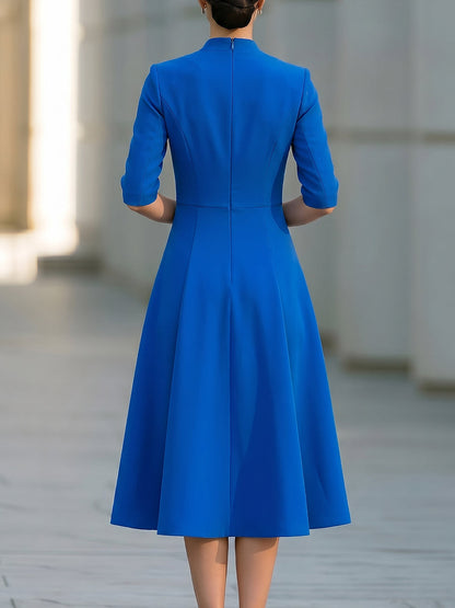 Slim-fit Suit A-line Midi Dress
