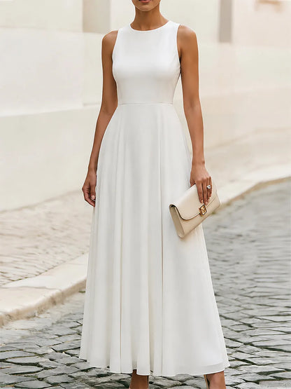 Peplum Blazer & Flowy Maxi Dress Two-Piece Matching Suit