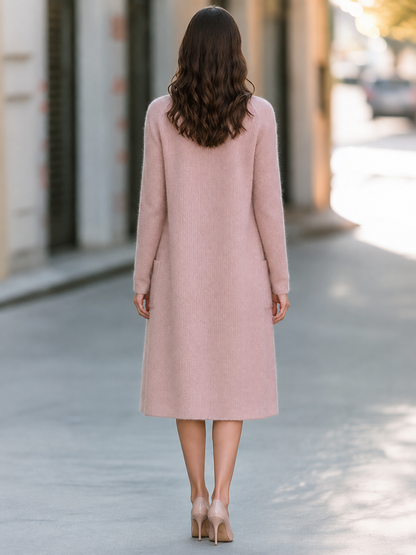 Soft Knit Midi Dress & Longline Cardigan Set