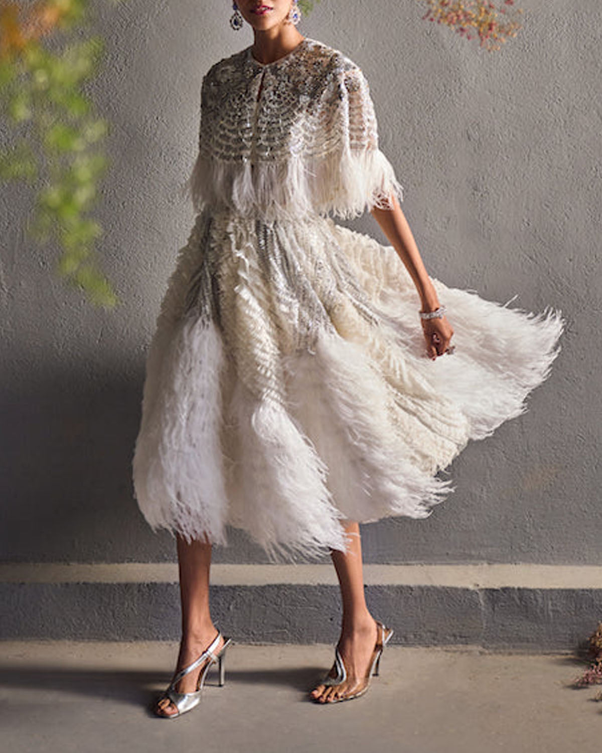 Zahira Cape Dress And Suhair Skirt Two Piece Set