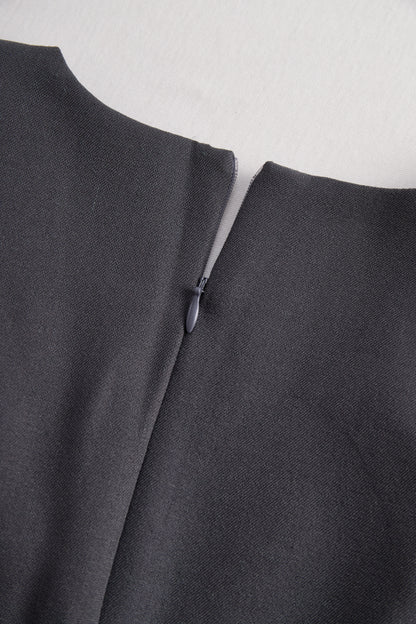 Sophisticated Sleeveless Peplum Jumpsuit In Charcoal Gray