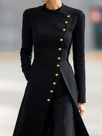 Elegant Long Blazer And Trousers Set
