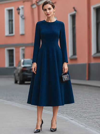 Tweed-Texture Cape Jacket And A-Line Dress Set