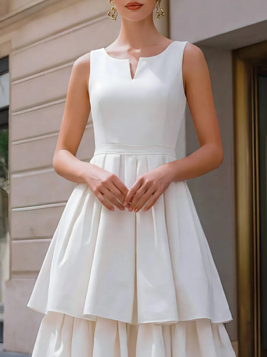 Sleeveless Tiered Ruffle Midi Dress