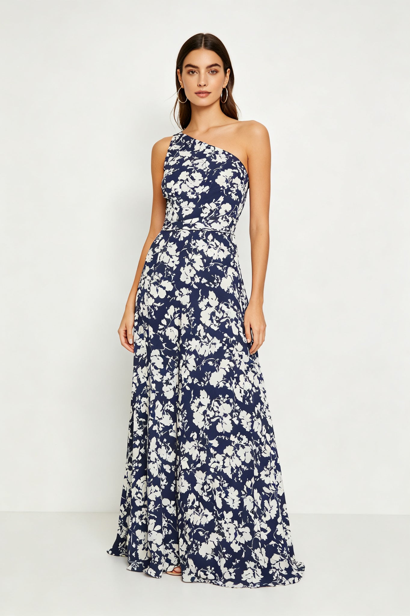 One-Shoulder Floral Print Maxi Dress - view 5