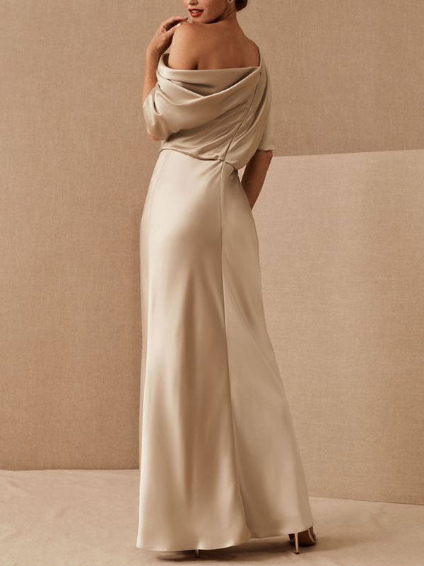Temperament Strapless Elegant Satin Women's Gowns