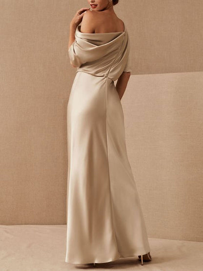 Temperament Strapless Elegant Satin Women's Gowns