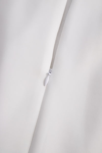 Elegant White Tailored Wrap Dress