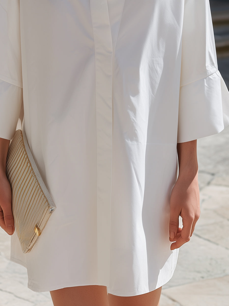 Oversized Silhouette Relaxed Shirt Mini Dress
