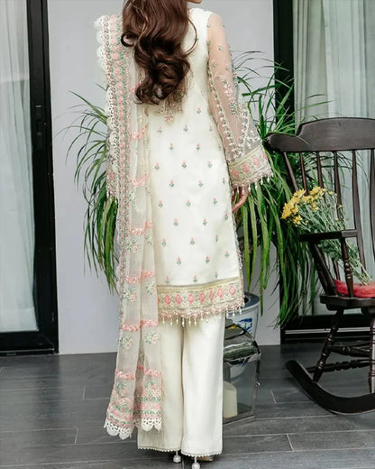 Round Neck Printed Lace Top And Pants Suit