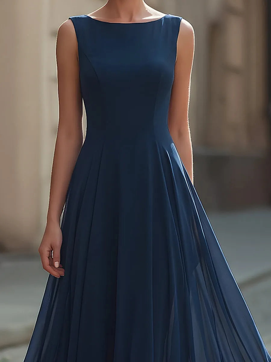 Elegant A-line Sleeveless Maxi Dress