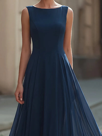 Elegant A-line Sleeveless Maxi Dress
