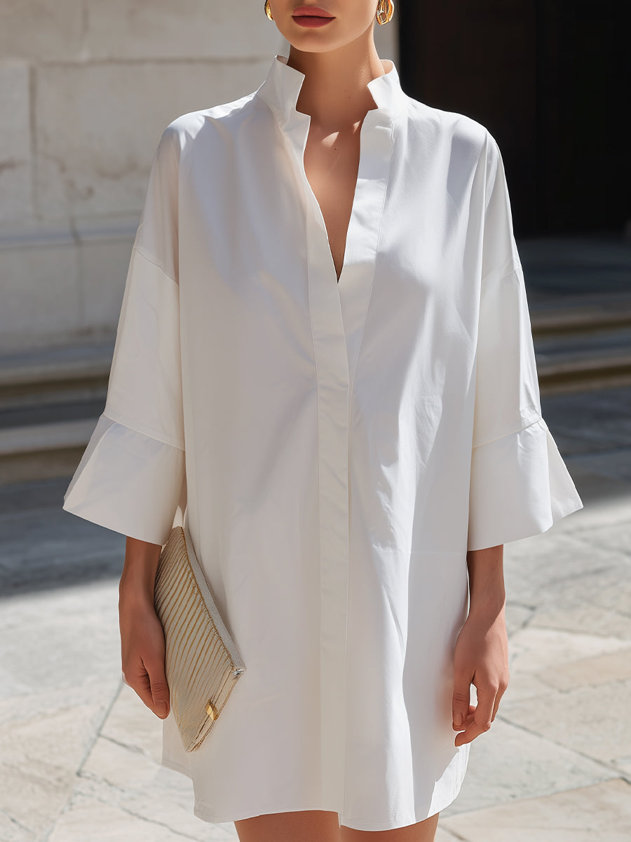 Oversized Silhouette Relaxed Shirt Mini Dress